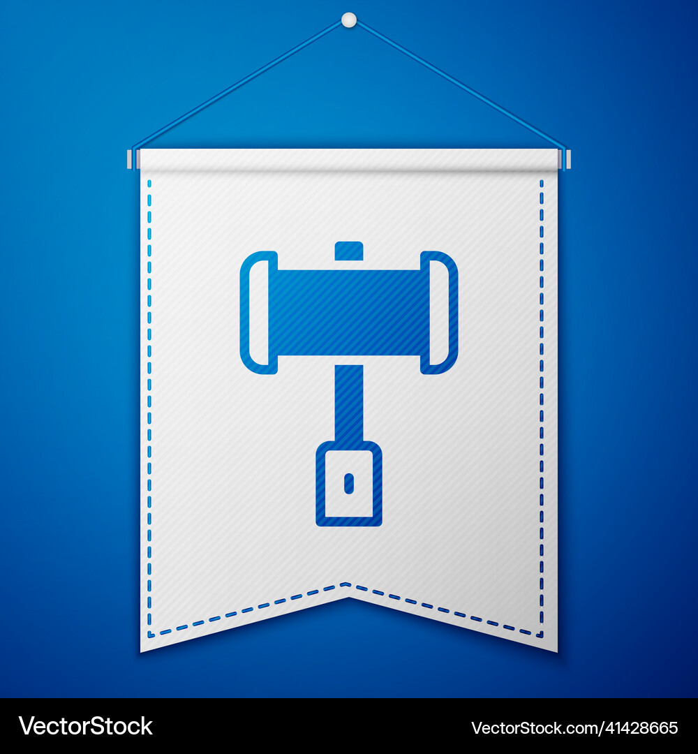 Blue medieval battle hammer icon isolated on Vector Image