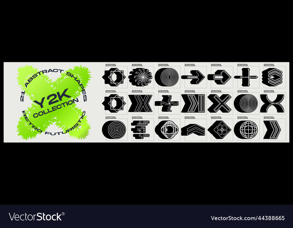 Brutalism shapes trendy geometric design elements Vector Image Brutalism shapes trendy geometric design elements