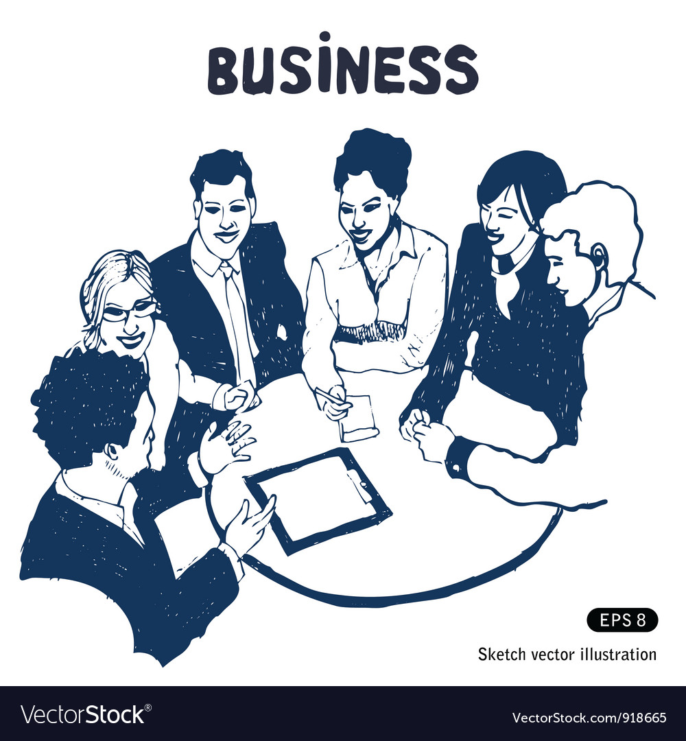 Business group portrait Royalty Free Vector Image
