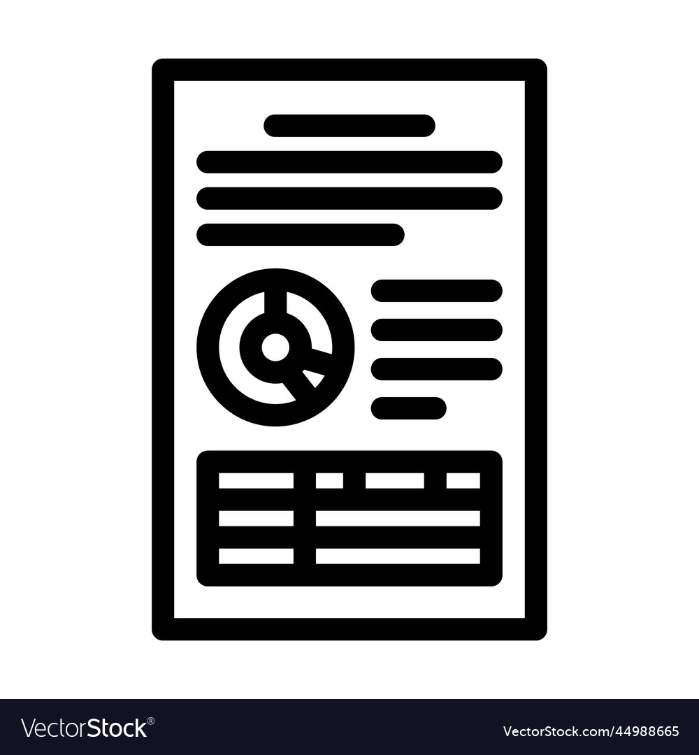 Computer folder line icon vector image Computer folder line icon