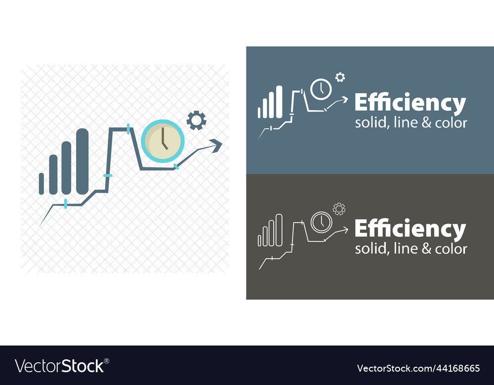 Efficiency isolated flat optimization line icon vector image Efficiency isolated flat optimization line icon