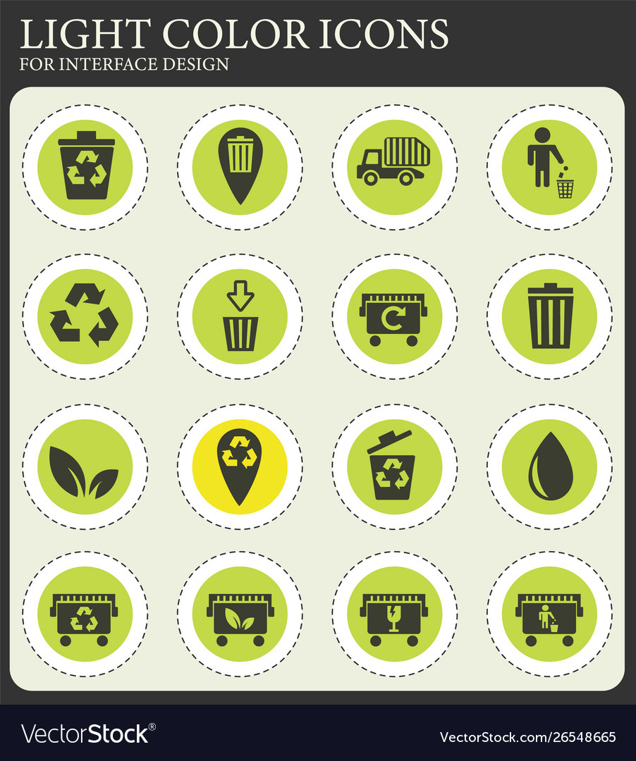 Garbage icon set