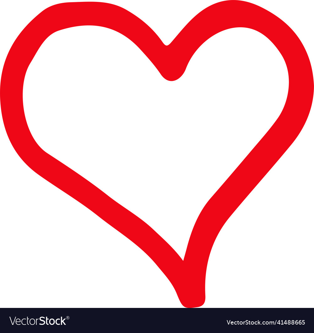 Hand drawn heart icon sign symbol design Vector Image