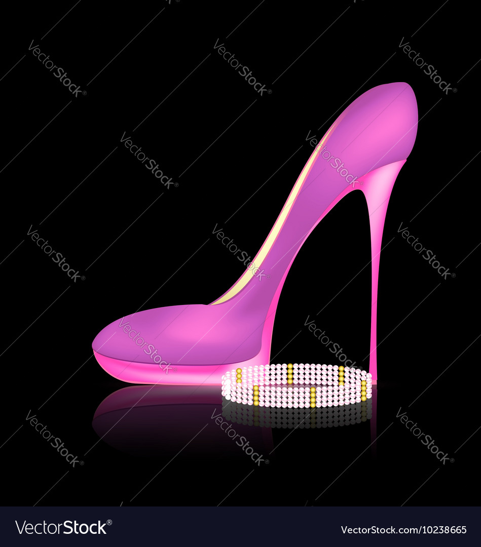 Large pink shoe and braselet