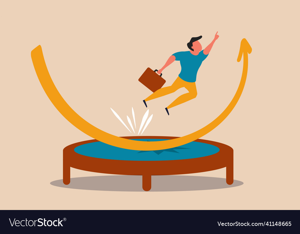 Rebound Power Enterprise And Business Economic Vector Image