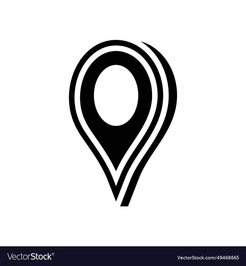 Red pointer map location glyph icon