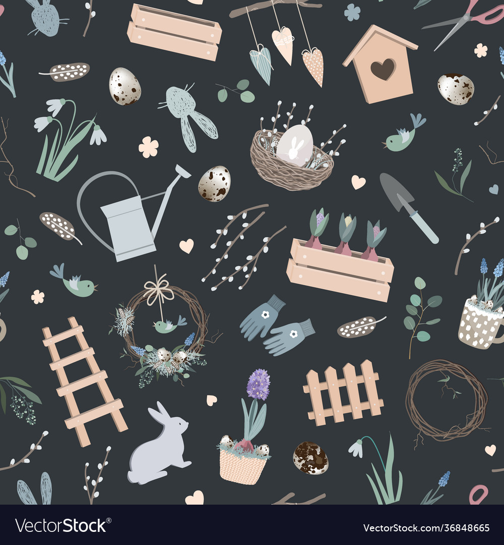 Scandinavian Easter Spring Pattern