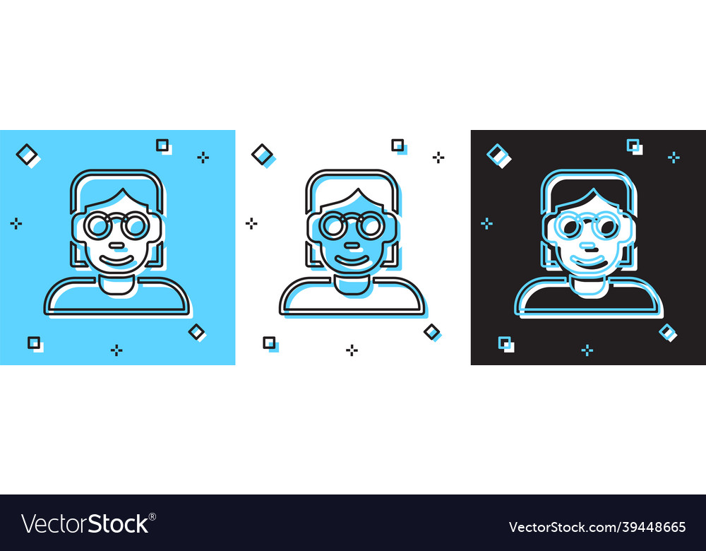 Set hacker or coder icon isolated on blue vector image Set hacker or coder icon isolated on blue