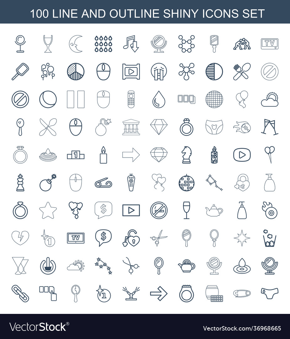 Shiny icons Royalty Free Vector Image - VectorStock