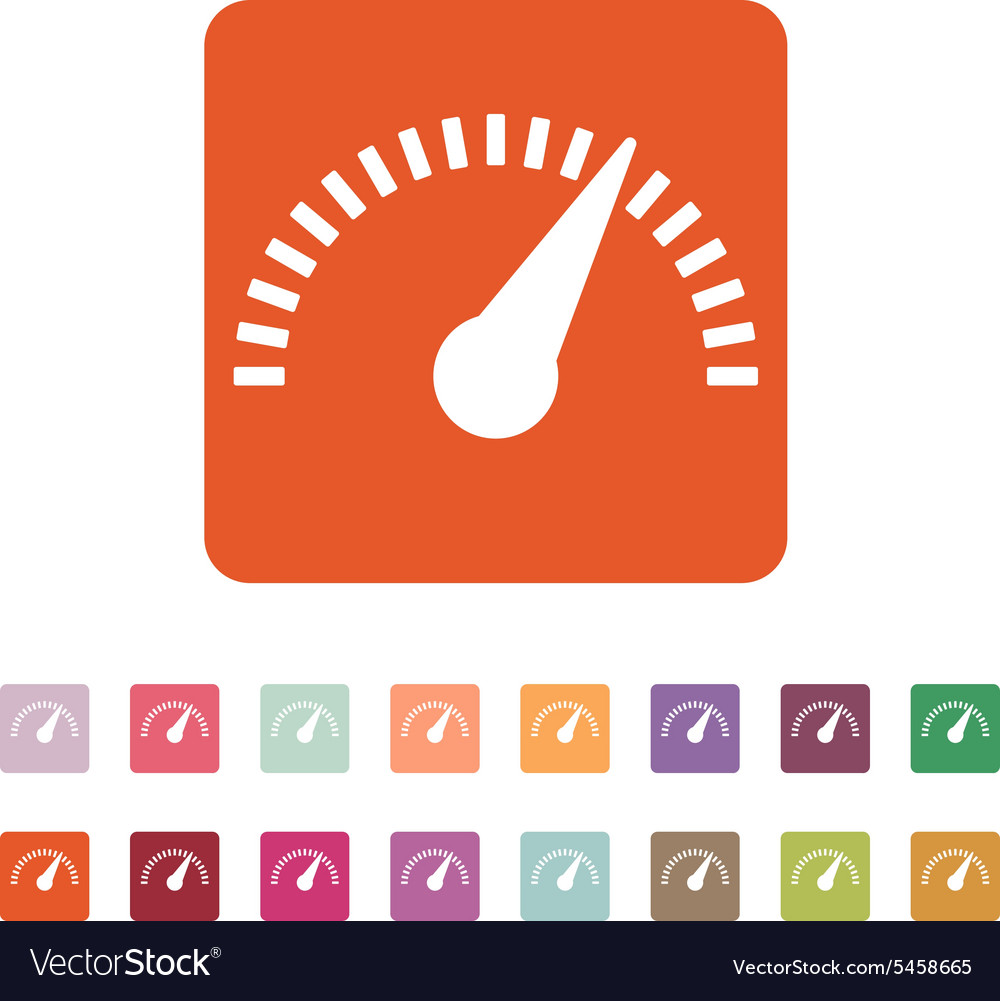 Tachometer speedometer and indicator icon