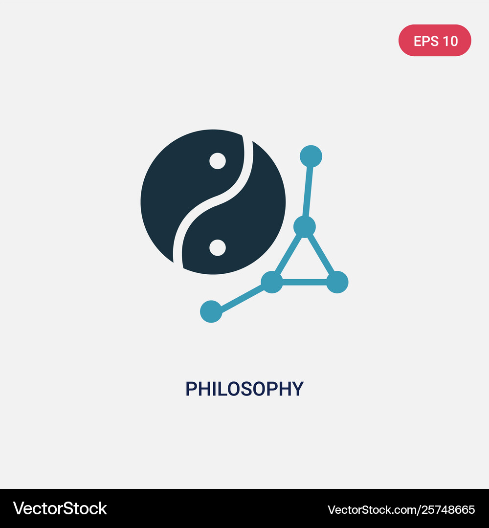 Two color philosophy icon from signs concept Vector Image
