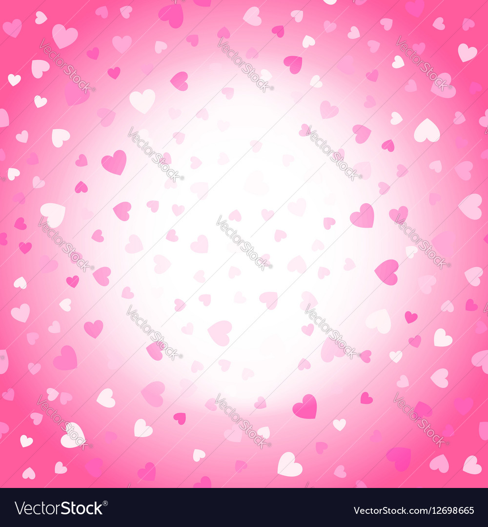 Valentines background pink and white hearts Vector Image