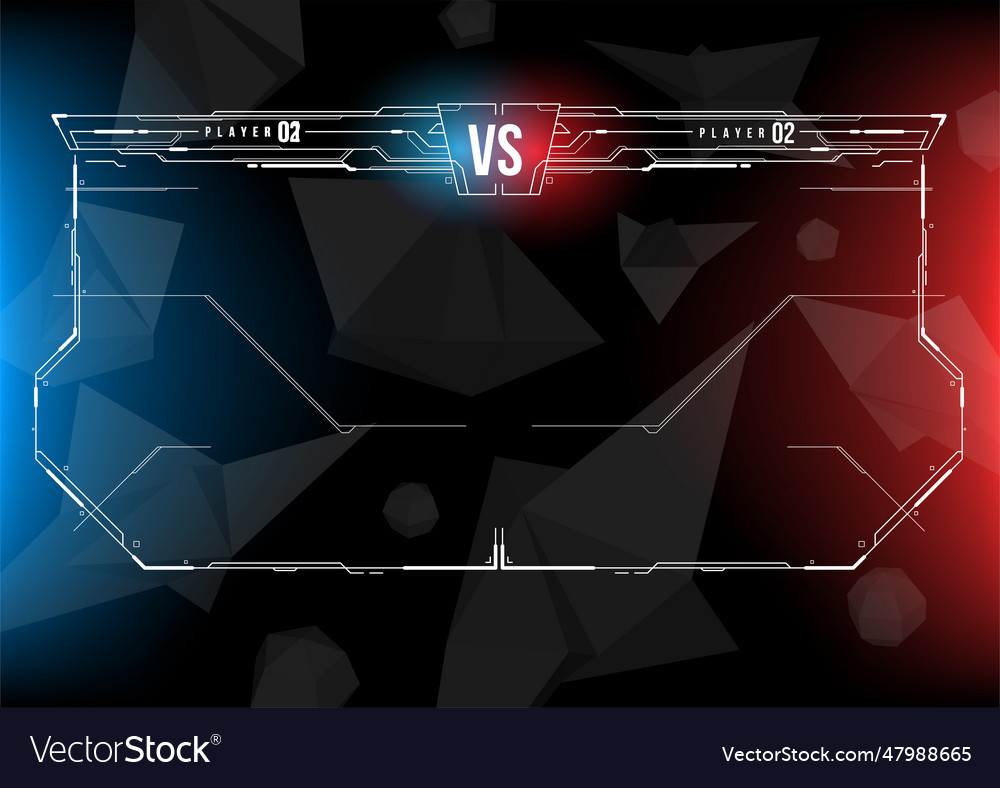 Versus screen design with hud elements