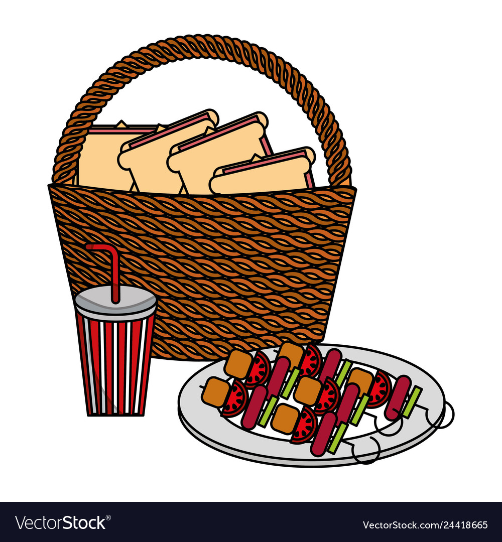 Wicker basket sandwichs