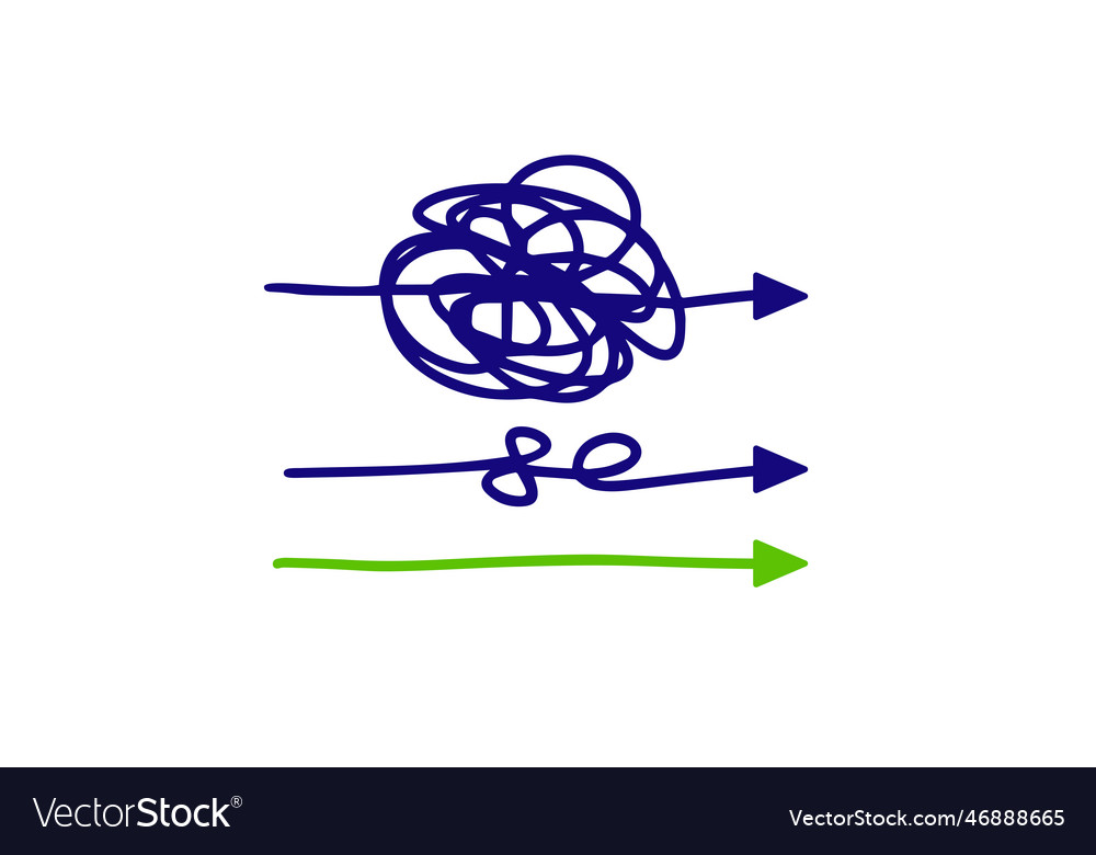 With simple and complex color lines vector image With simple and complex color lines