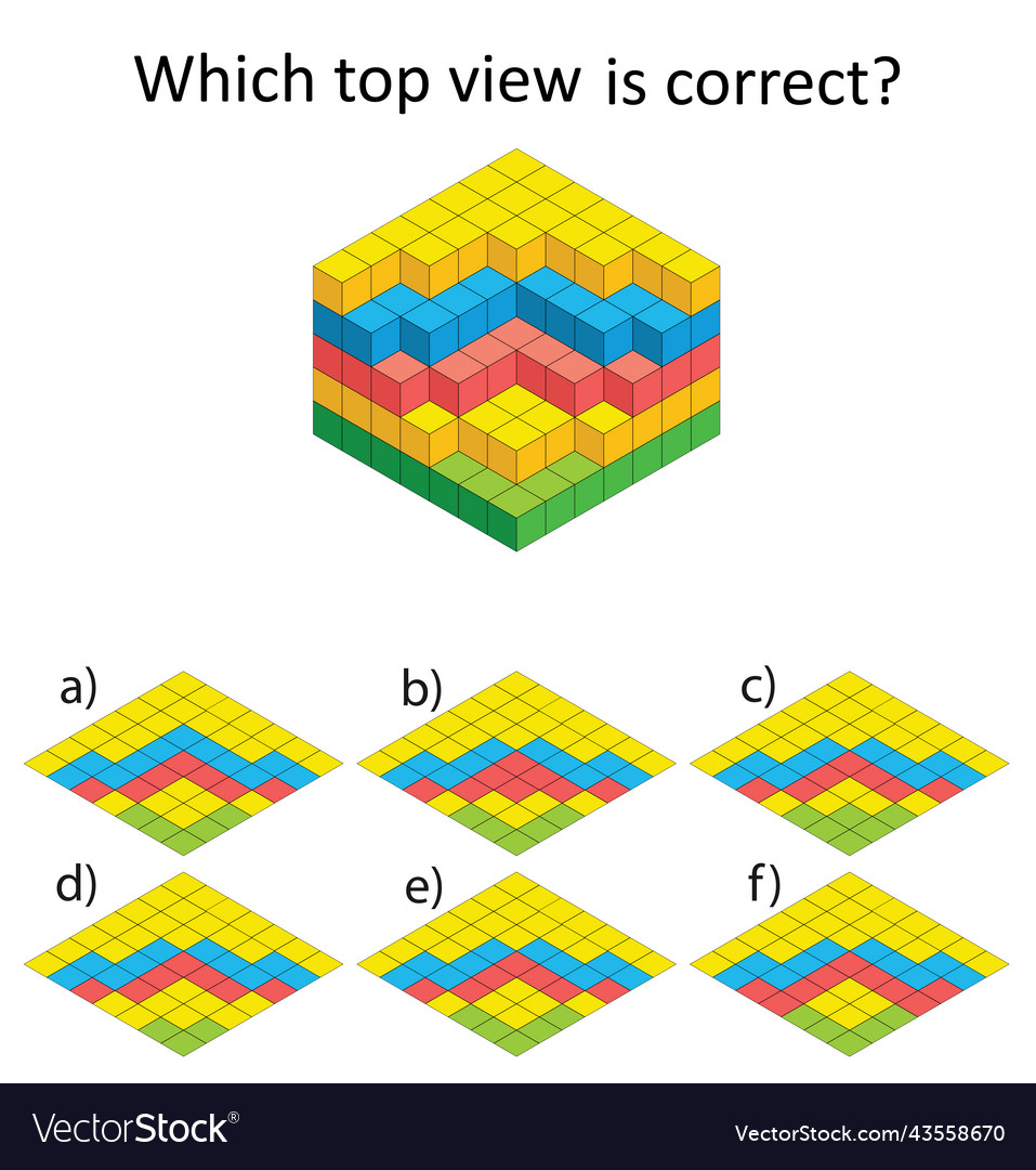3D Logic Puzzle - Find the Correct View