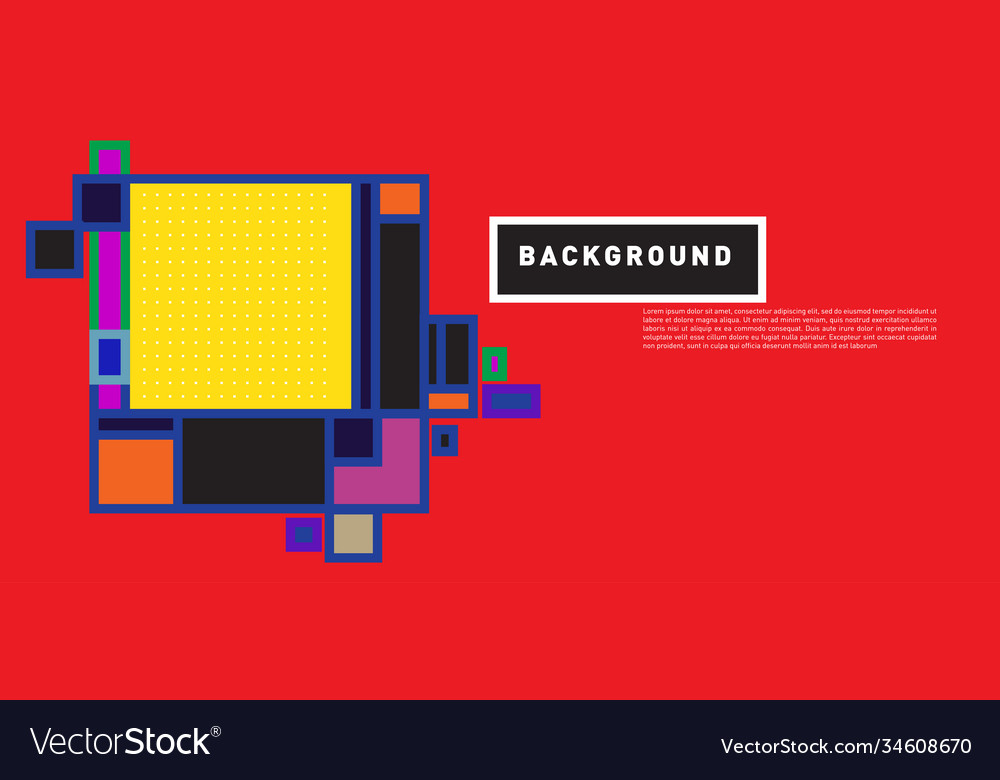 Abstract colorful rectangle background for banner