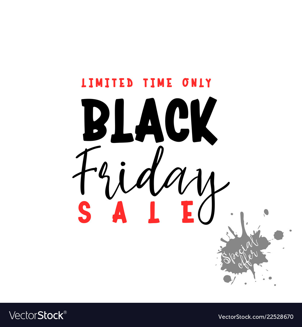 Black friday calligraphic handmade lettering