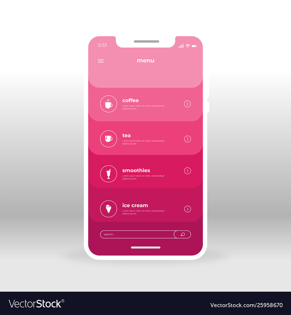Cafe Menu UI Mobile App