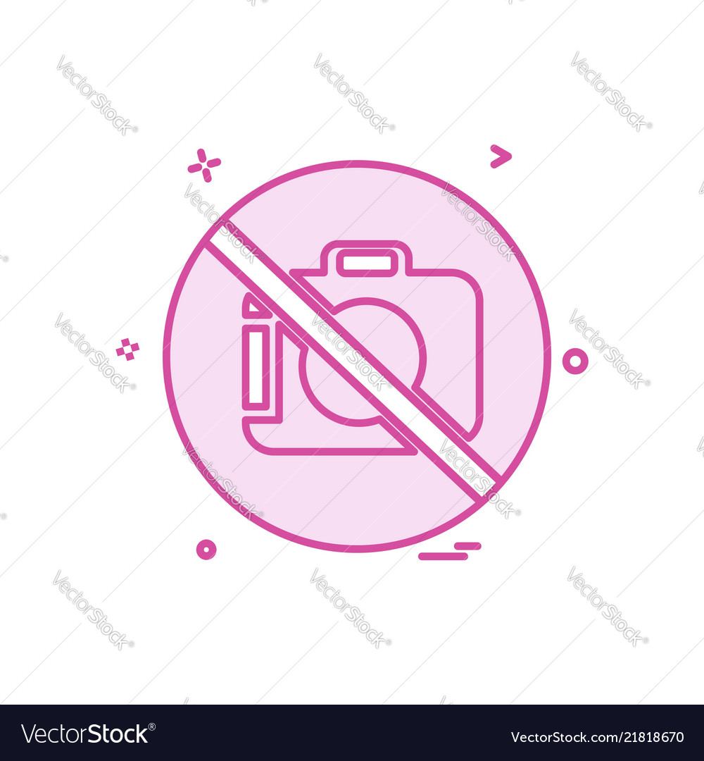 Camera not allowed icon design
