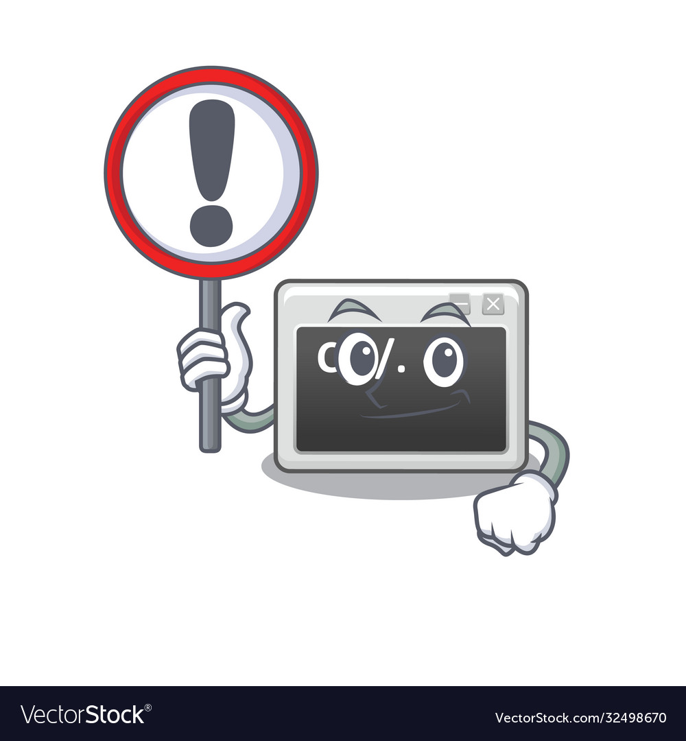 Cool and funny command window raised up a sign