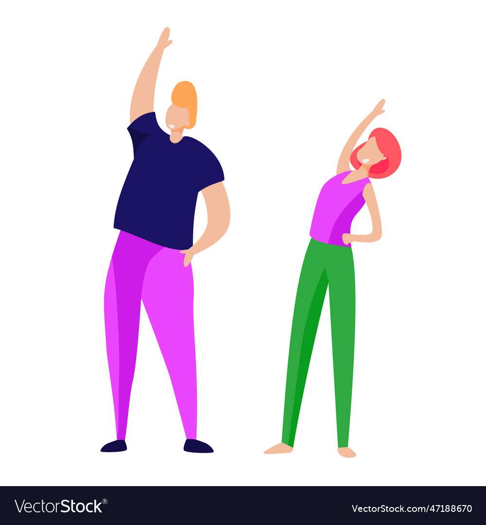 Couple doing morning exercise