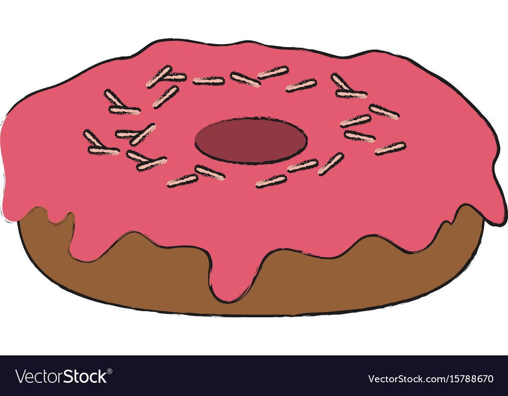 Donut mit Falten Gebäck-Symbol-Bild