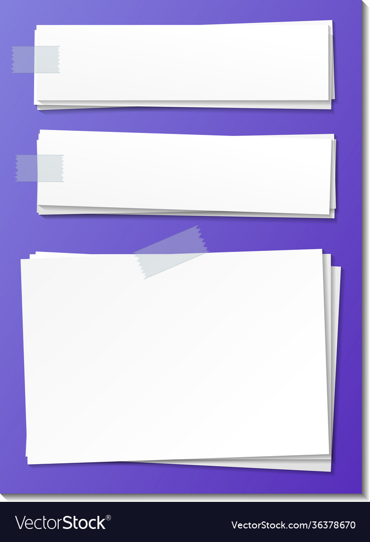 Empty paper note template stick with tape