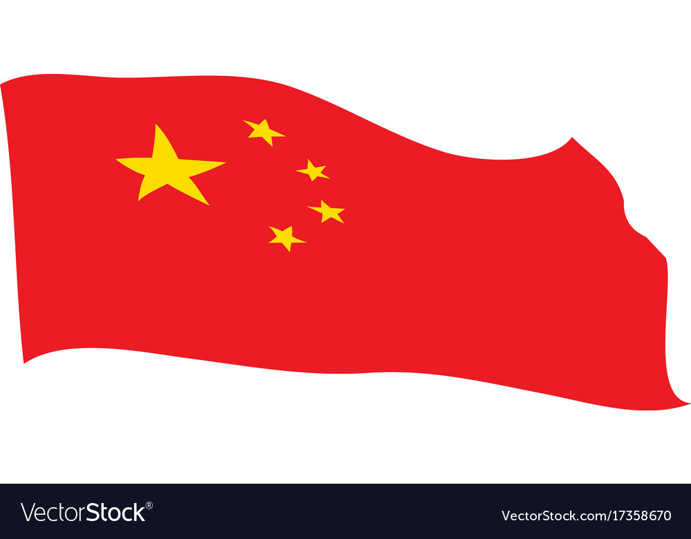 Flag of china Royalty Free Vector Image - VectorStock