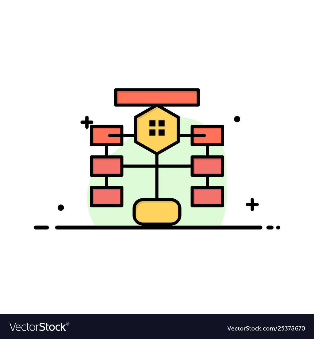 Flussdiagramm Datendatenbank Business Flat vector image Flussdiagramm Datendatenbank Business Flat