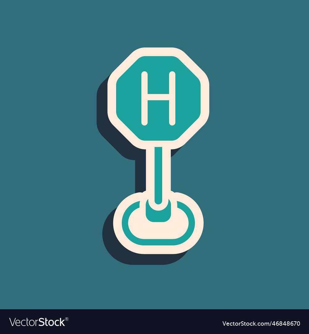 Green hospital road traffic icon isolated on Vector Image