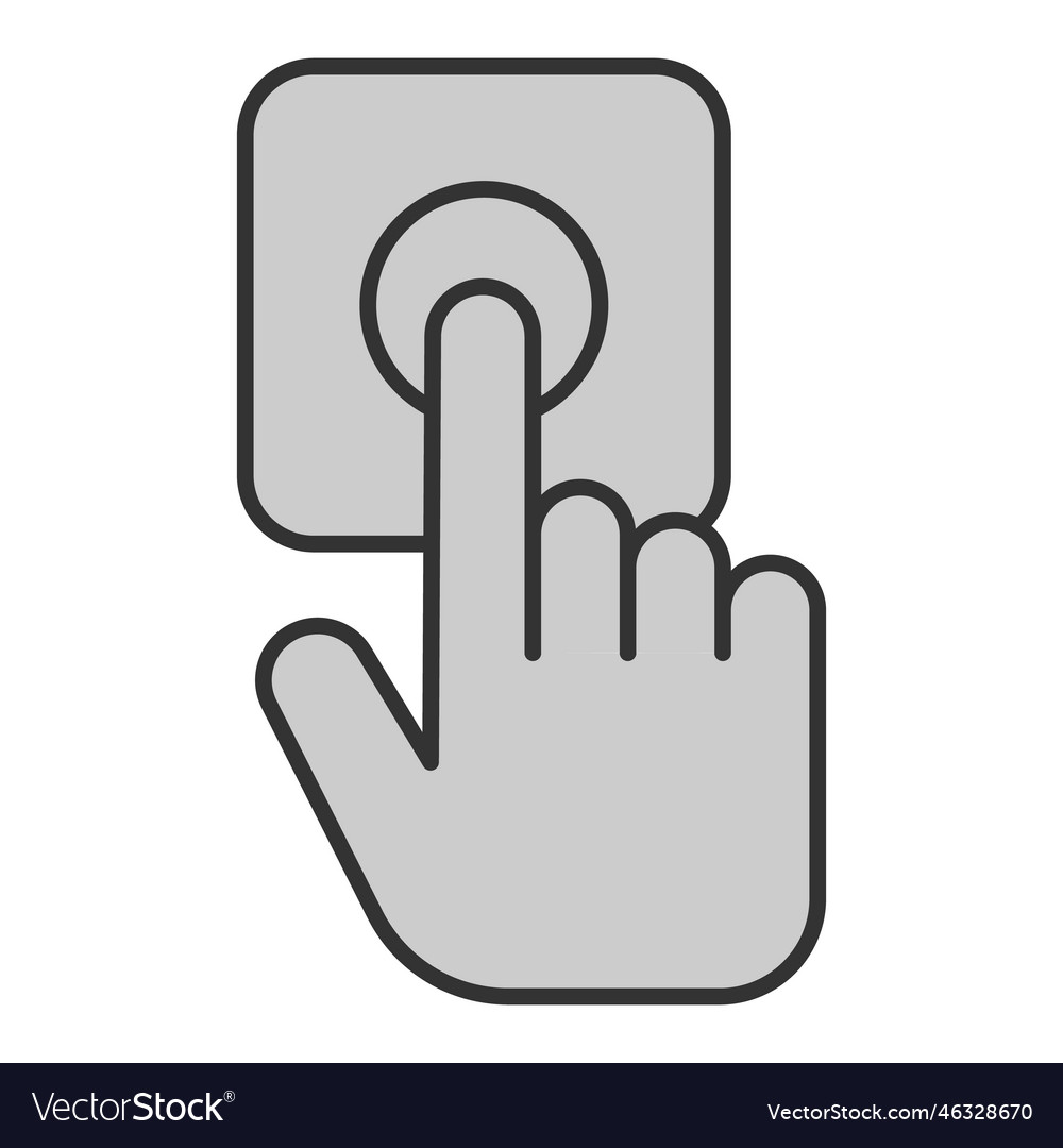 Hand presses the bell Royalty Free Vector Image