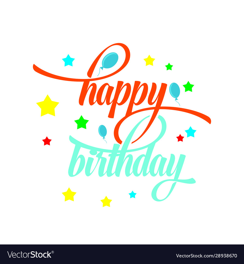 Happy birthday logo template design