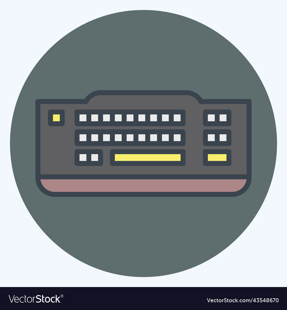 Icon keyboard suitable for computer components vector image Icon keyboard suitable for computer components