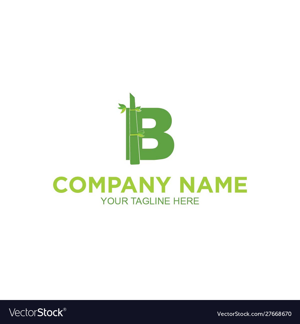 Letter B Bamboo Royalty Free Vector Image - VectorStock