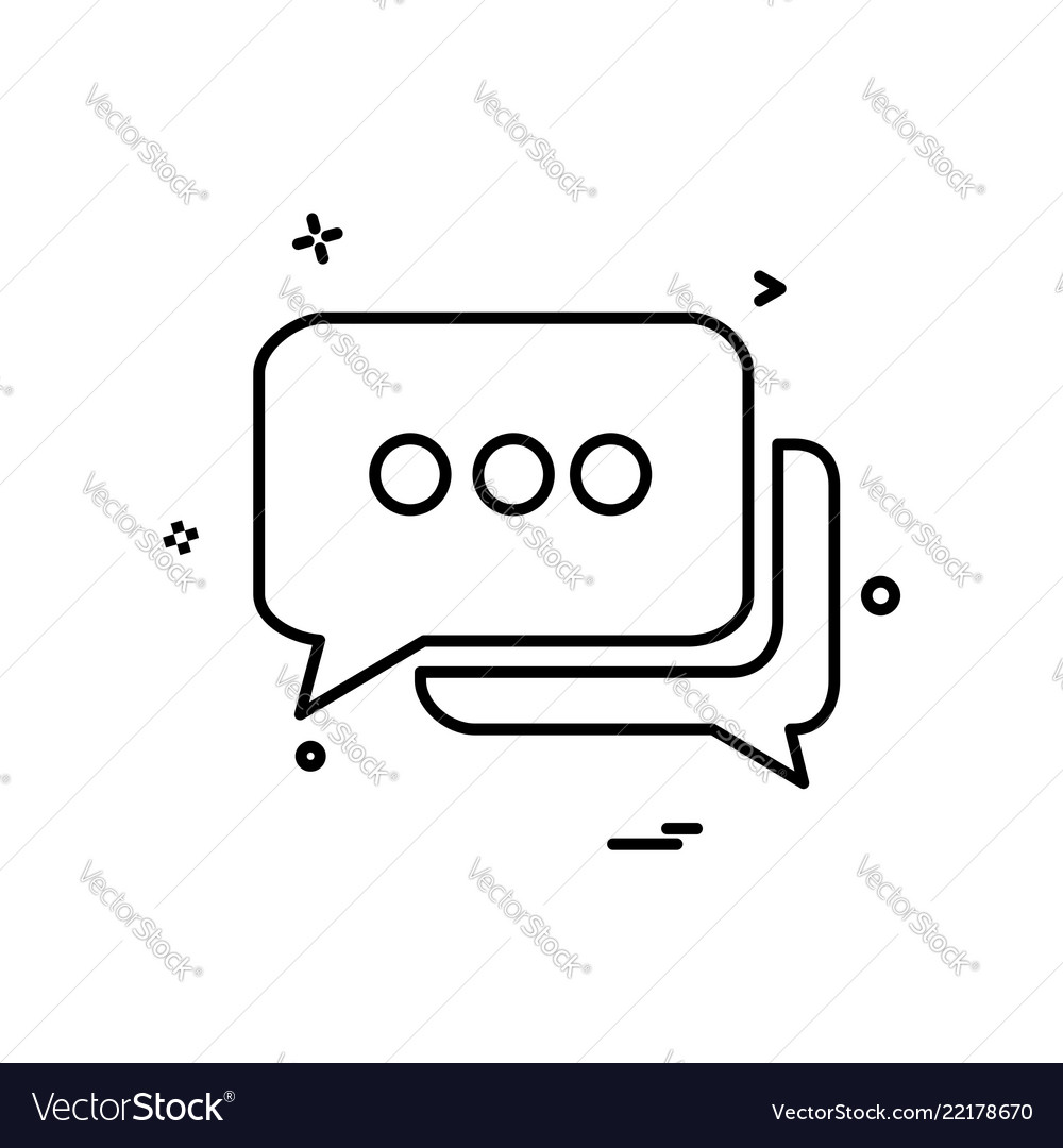 Message icon design Vector Image Message icon design