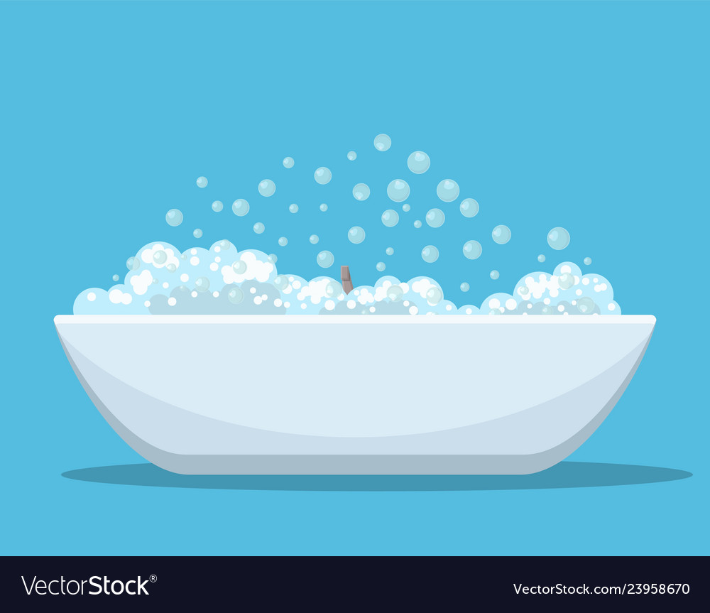 Modern bath isolated on background