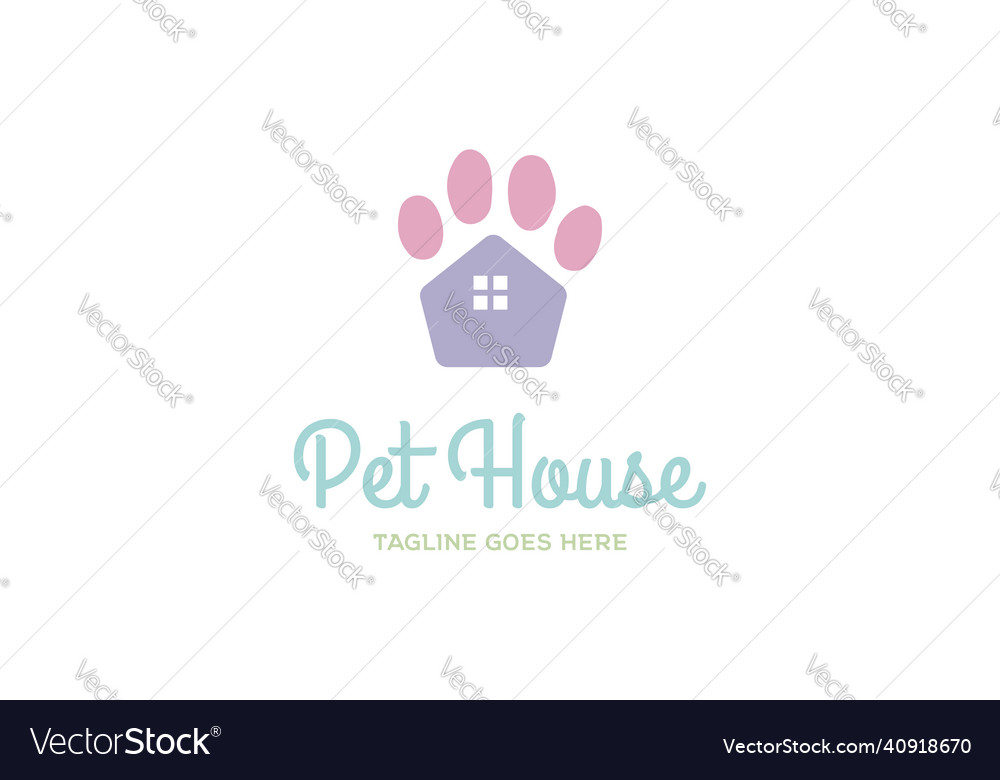 Modern funny cute pet house for cat or dog clinic Vector Image