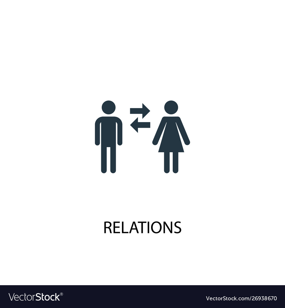 Relations icon simple element