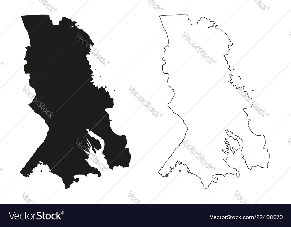 Republic of karelia map vector image Republic of karelia map