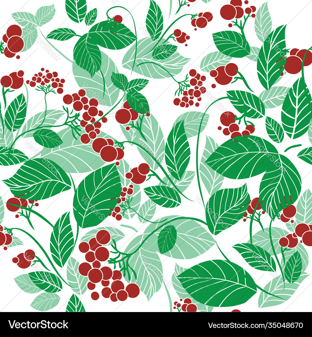 Seamless pattern with leaves Royalty Free Vector Image