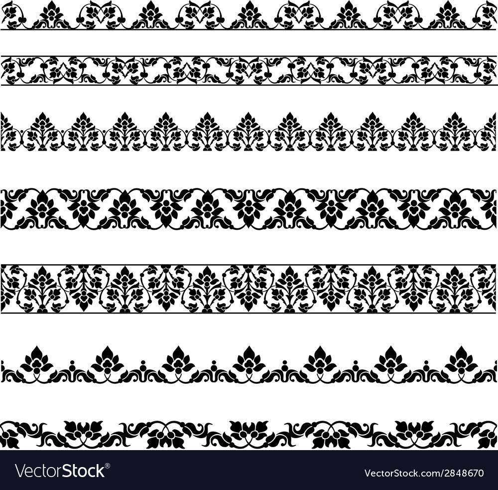 Set borders Royalty Free Vector Image - VectorStock