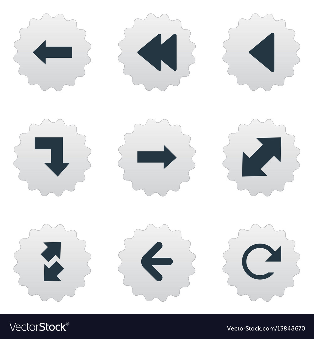 Set of simple pointer icons