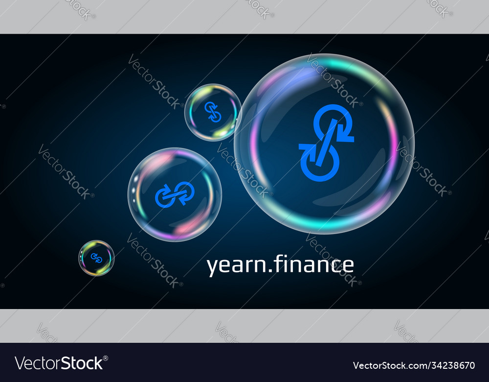 Jahrnfinance yfi Token Symbol in Seifenblase defi Vector Image Jahrnfinance yfi Token Symbol in Seifenblase defi