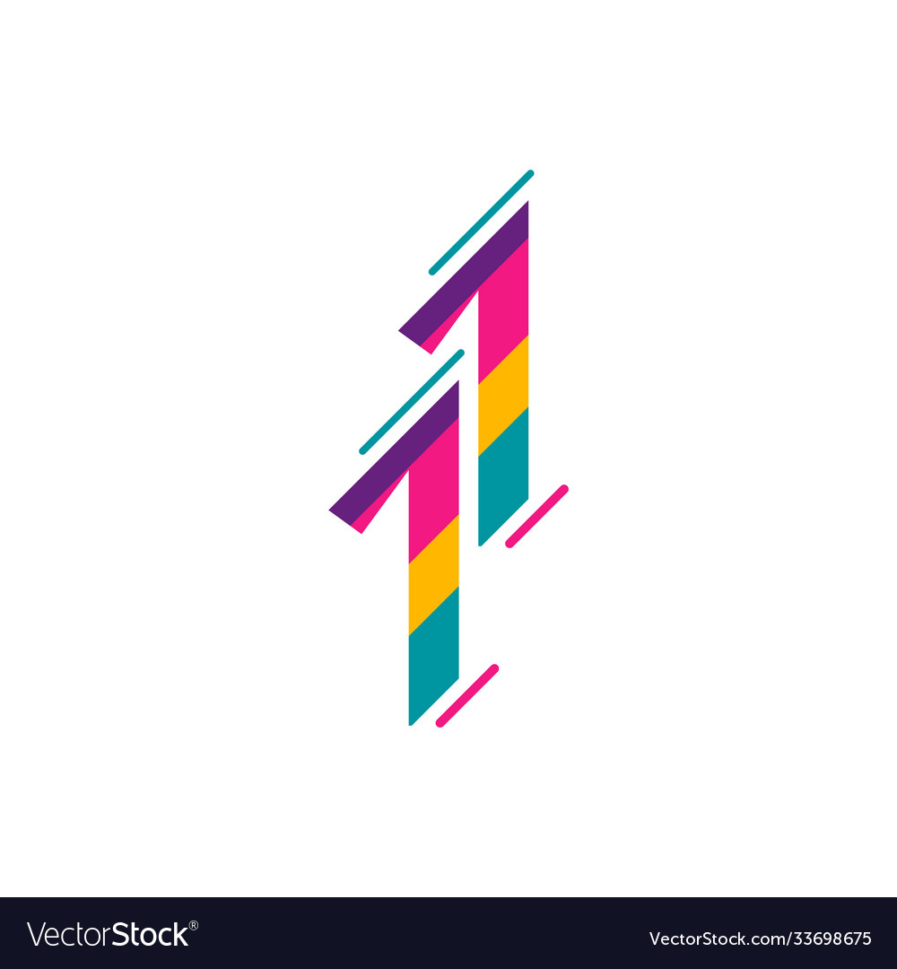 11 years anniversary celebration full color Vector Image