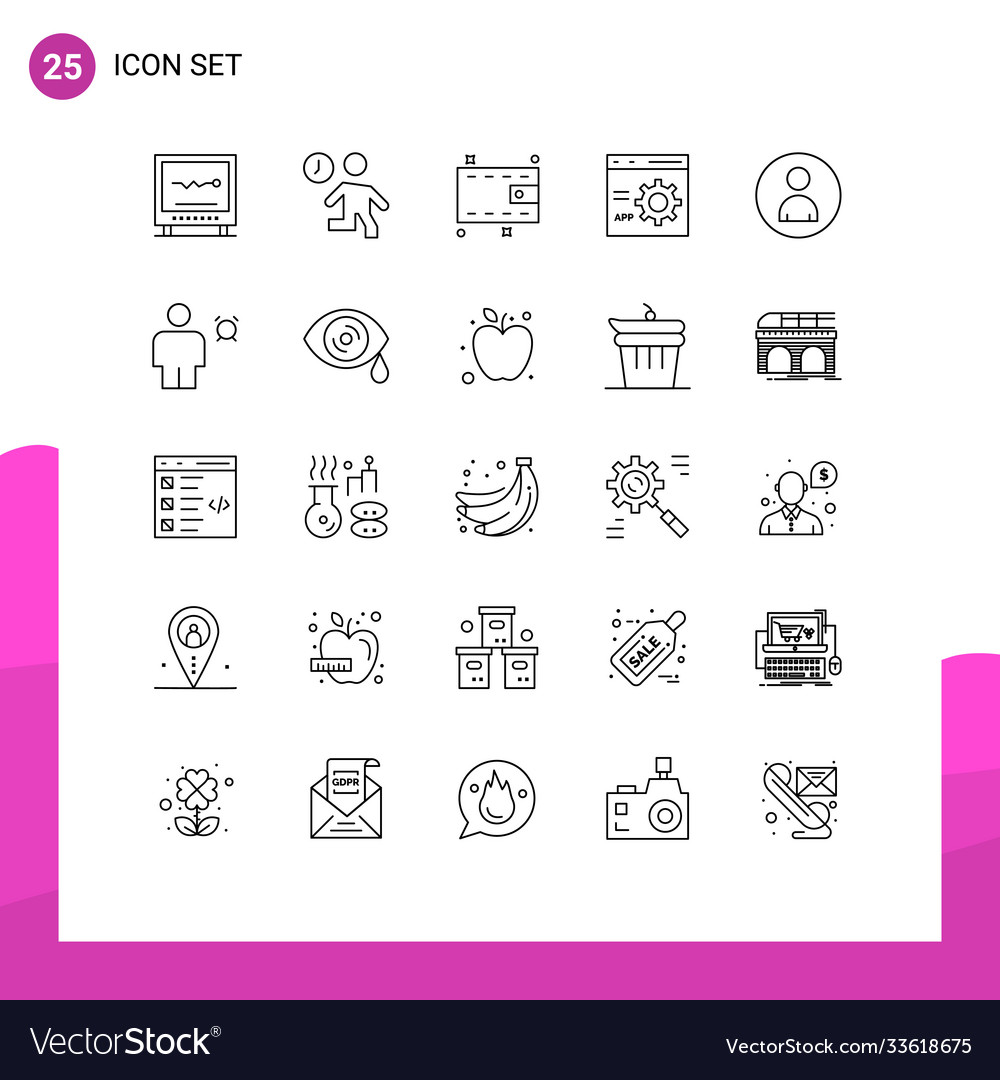 25 universal lines set for web and mobile