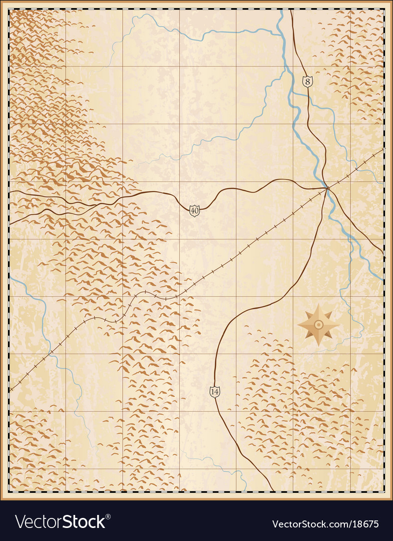 Antique Map of Wilderness