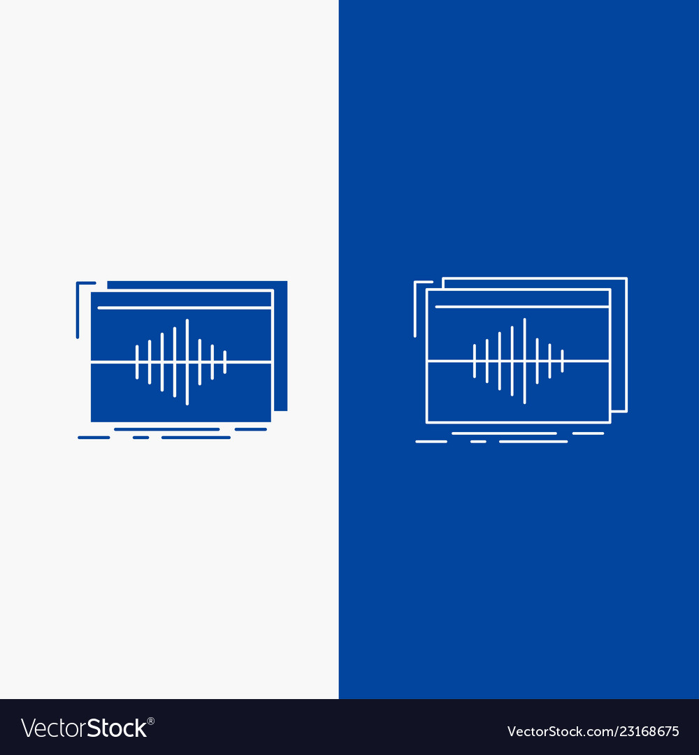 Audio frequency hertz sequence wave line