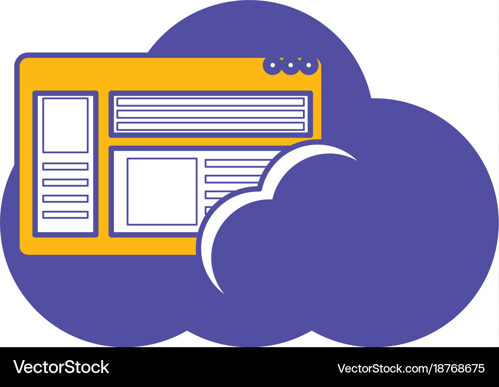 Cloud storage design concept Royalty Free Vector Image