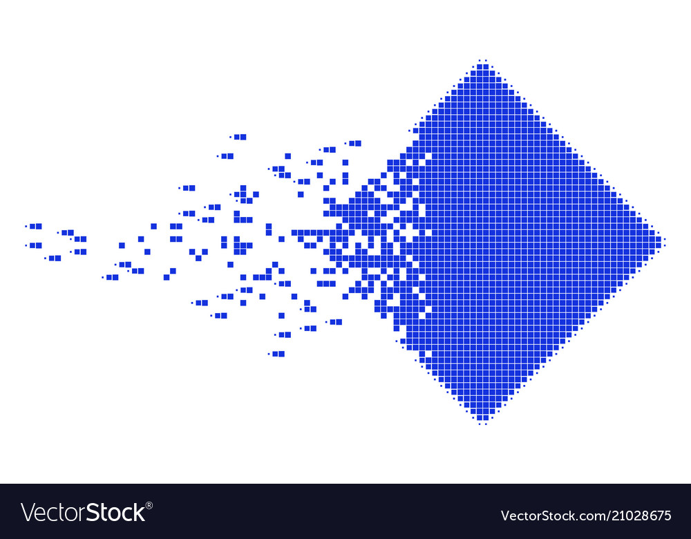 Disintegrating Rhombus Pixel Icon